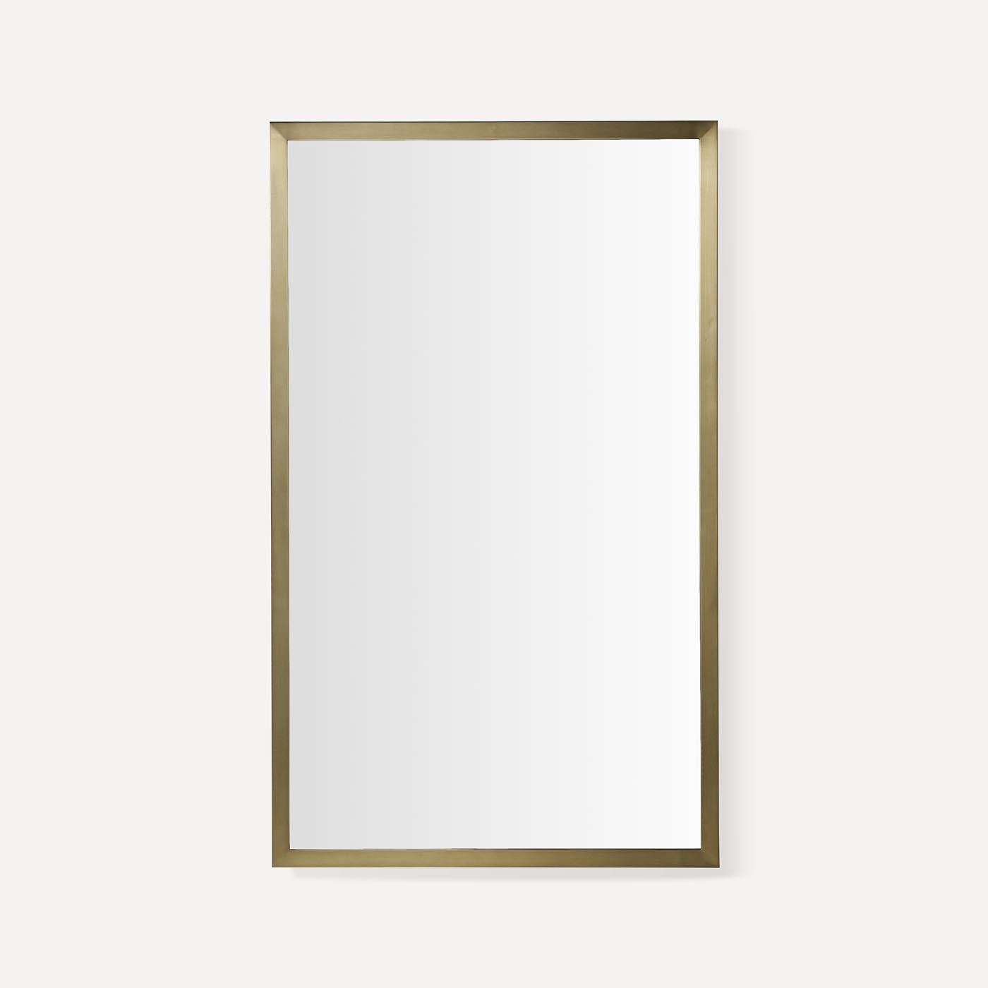 Robern | Thin Framed Metal Mirror 24 x 40 x 1-3/8 in Aged Brass