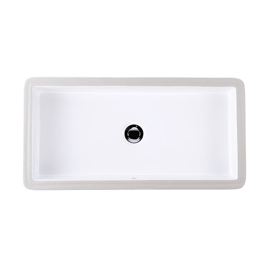 Lacava | Cube Under-Counter Porcelain Sink with Overflow in White