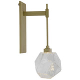 Hammerton Studio | Gem Tempo Wall Sconce in Gilded Brass and Clear Glass
