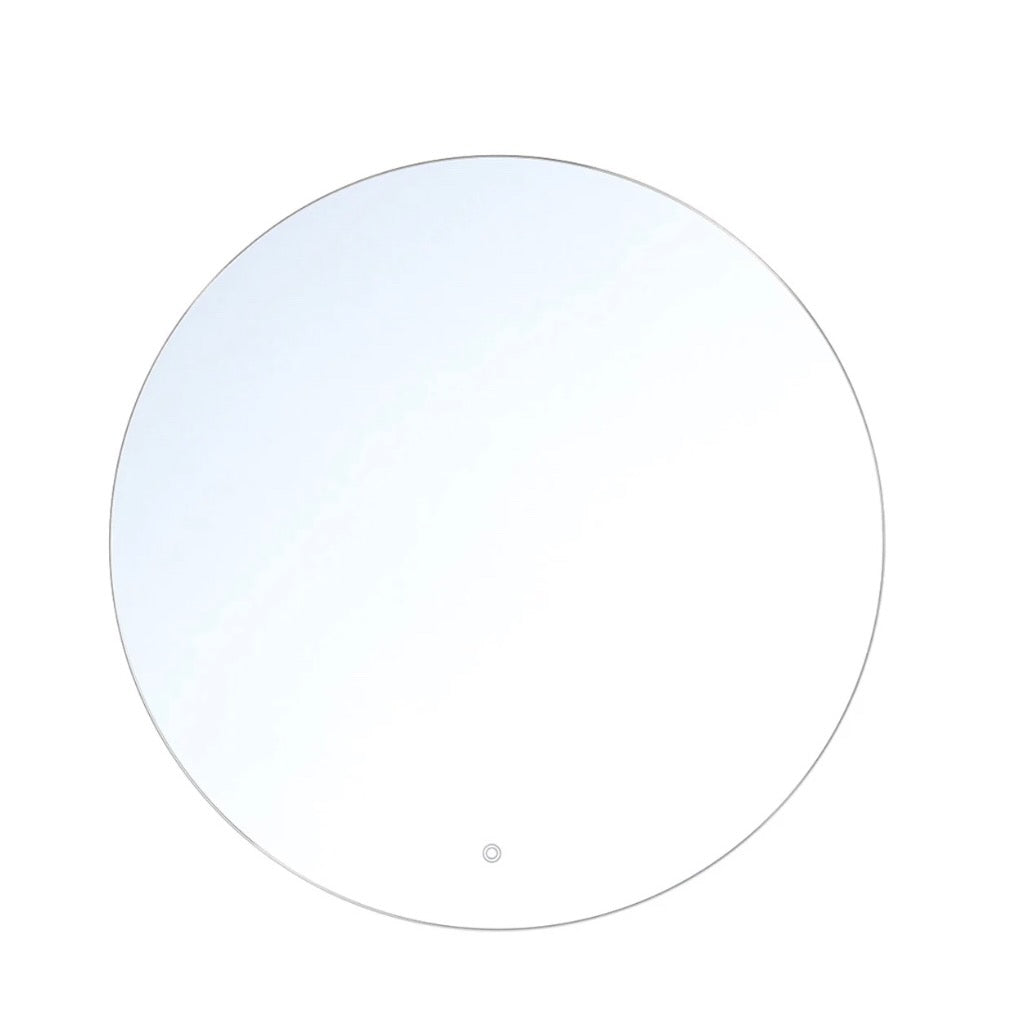Eurofase Lighting | 24" Circular Flat Frameless Wall Mounted Bathroom Mirror with Touch Switch