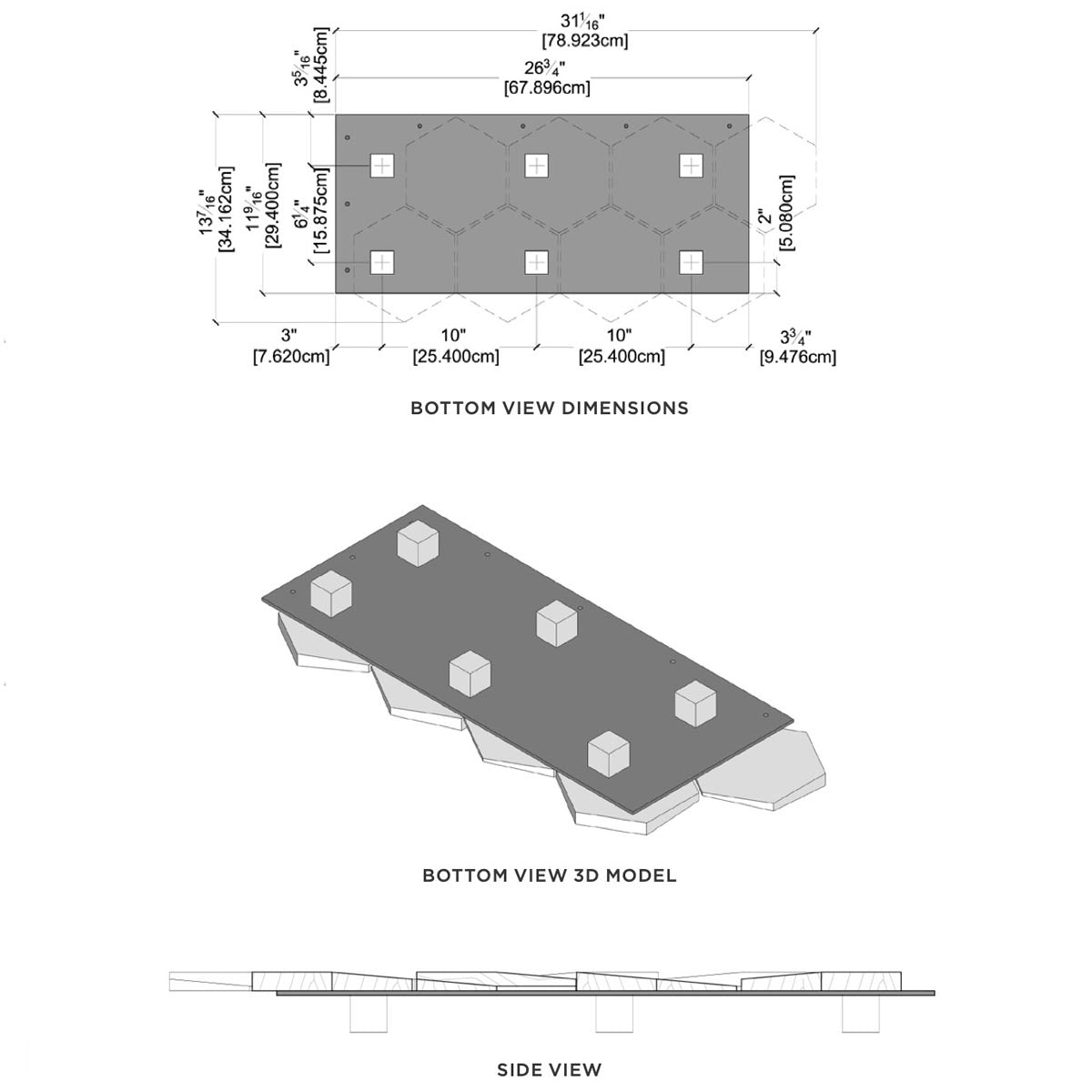DuChateau | Celestio: Angled Hexo Oxford Interior Panel (Oak | 3D Pattern)