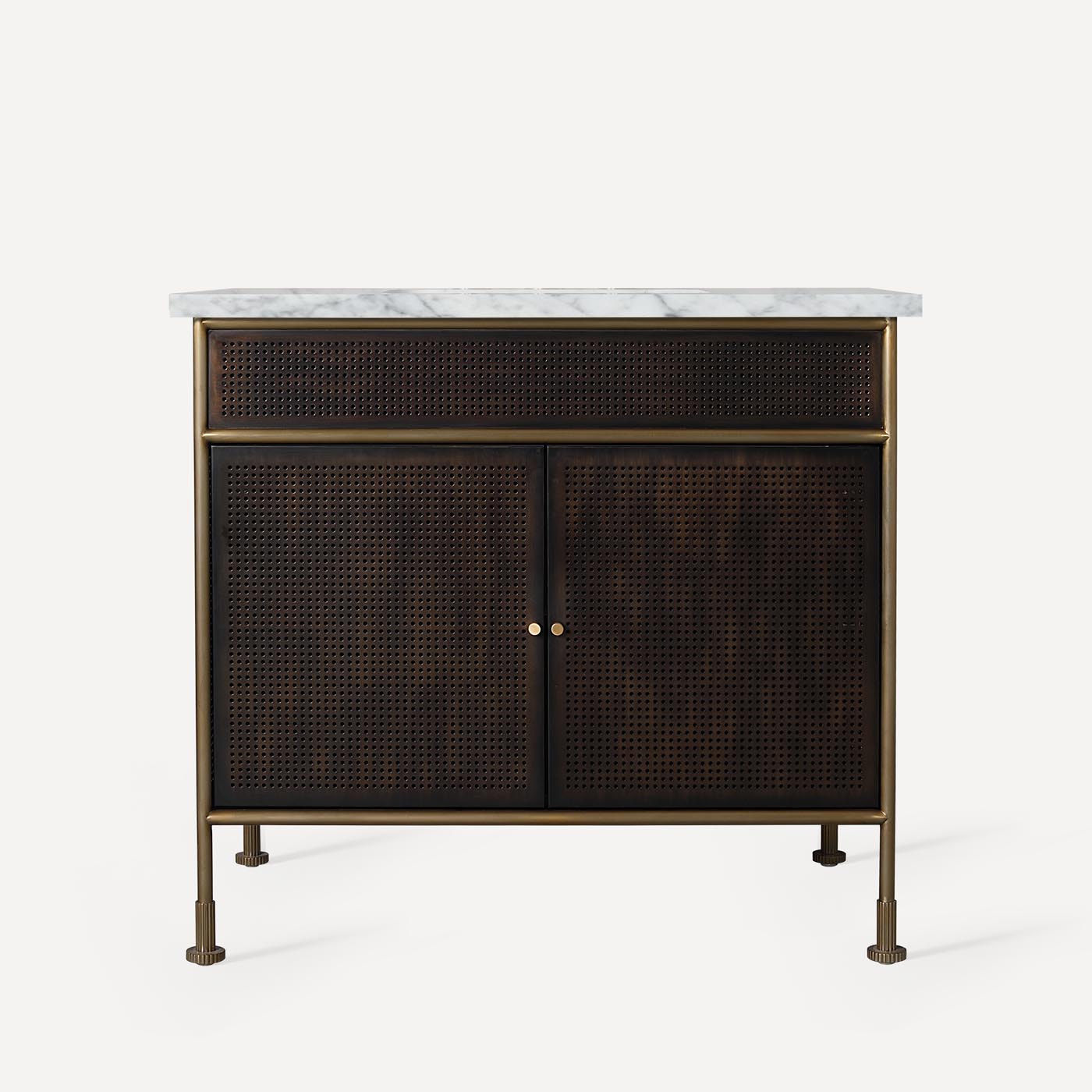 Robern | Mackey Vanity 36 x 34 x 23 in Aged Brass w Antique Bronze No Top