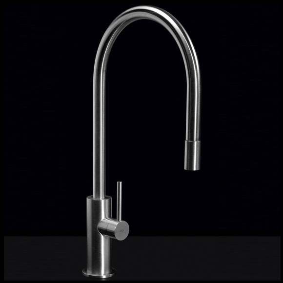 MGS | Spin E Kitchen Faucet in Matte Stainless Steel