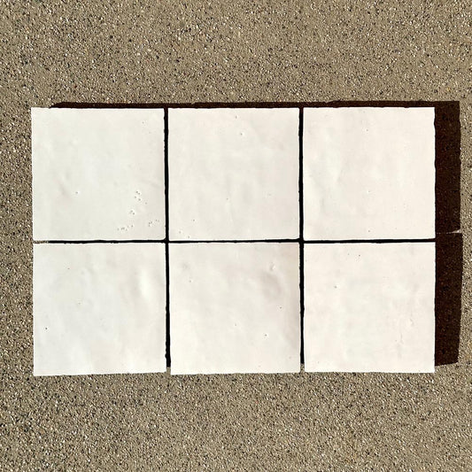 Ann Sacks | Ait Manos Zellige 4x4 Field Tile in White Carrare