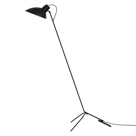 Astep × Vittoriano Viganò | VV Cinquanta Floor Lamp, Black Shade, Black Frame