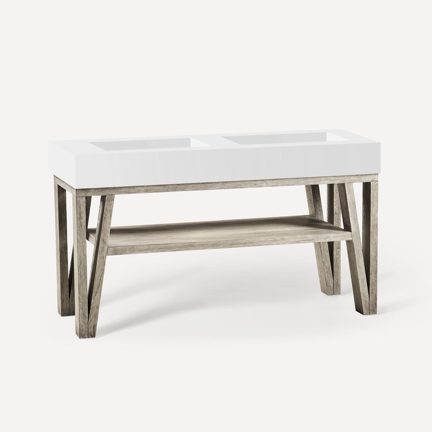 Robern | Bodo Vanity 60 x 34 x 23 in Light Gray Oak No Vanity Top