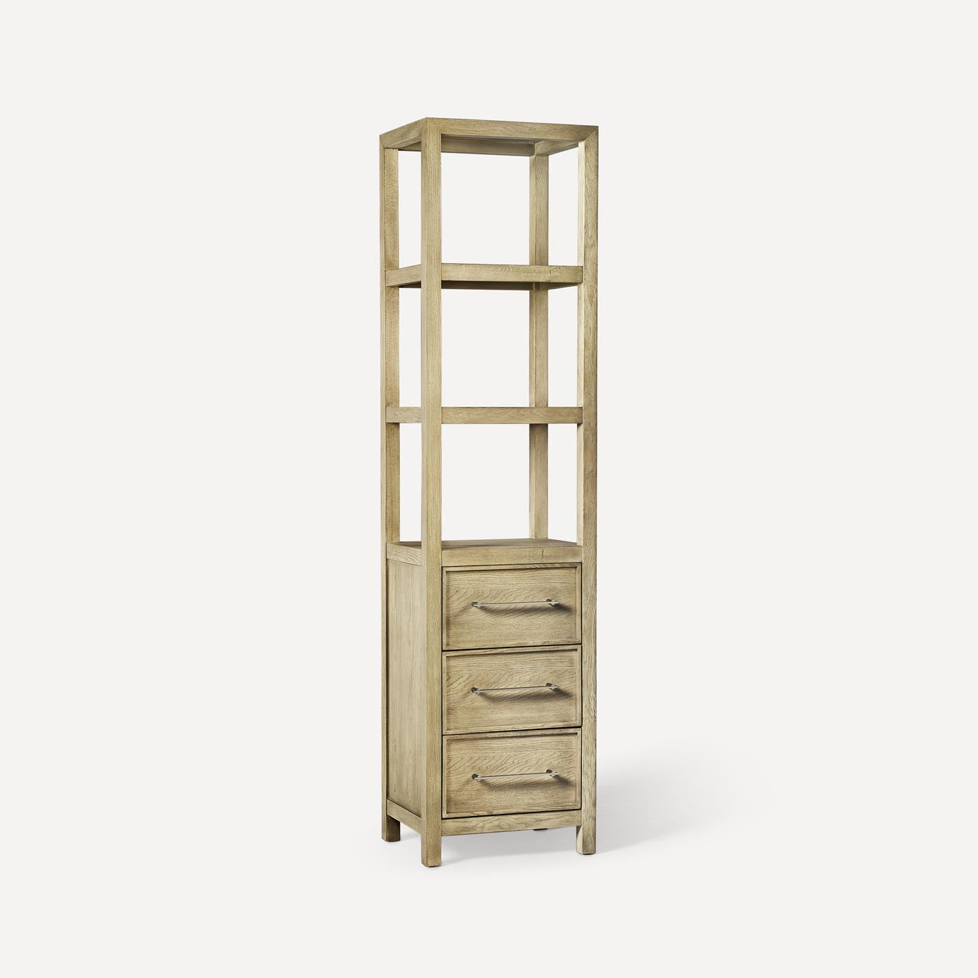 Robern | Skaarsgard Linen Cabinet 20 x 80 x 16 in Rustic Oak w Brushed Pewter