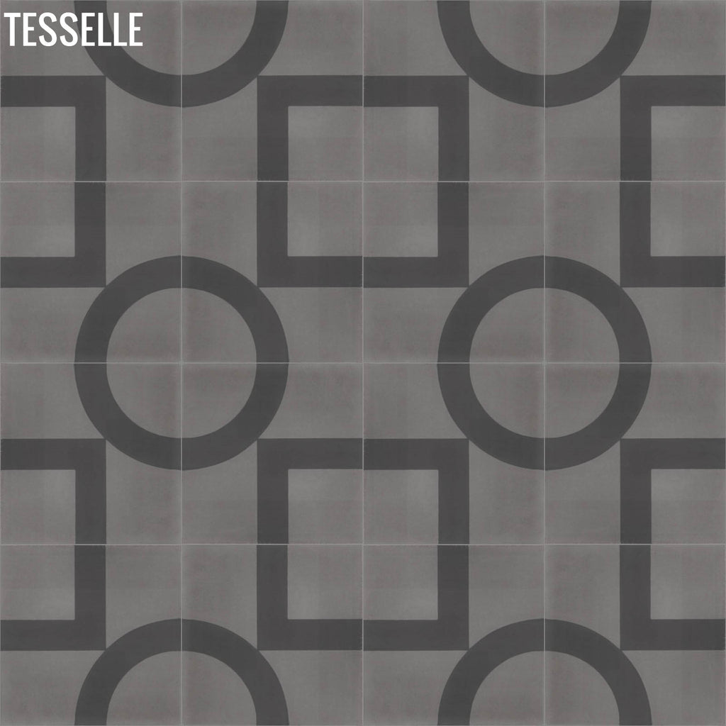 Tesselle | Geometricks Brickell 8" Square Cement Tile
