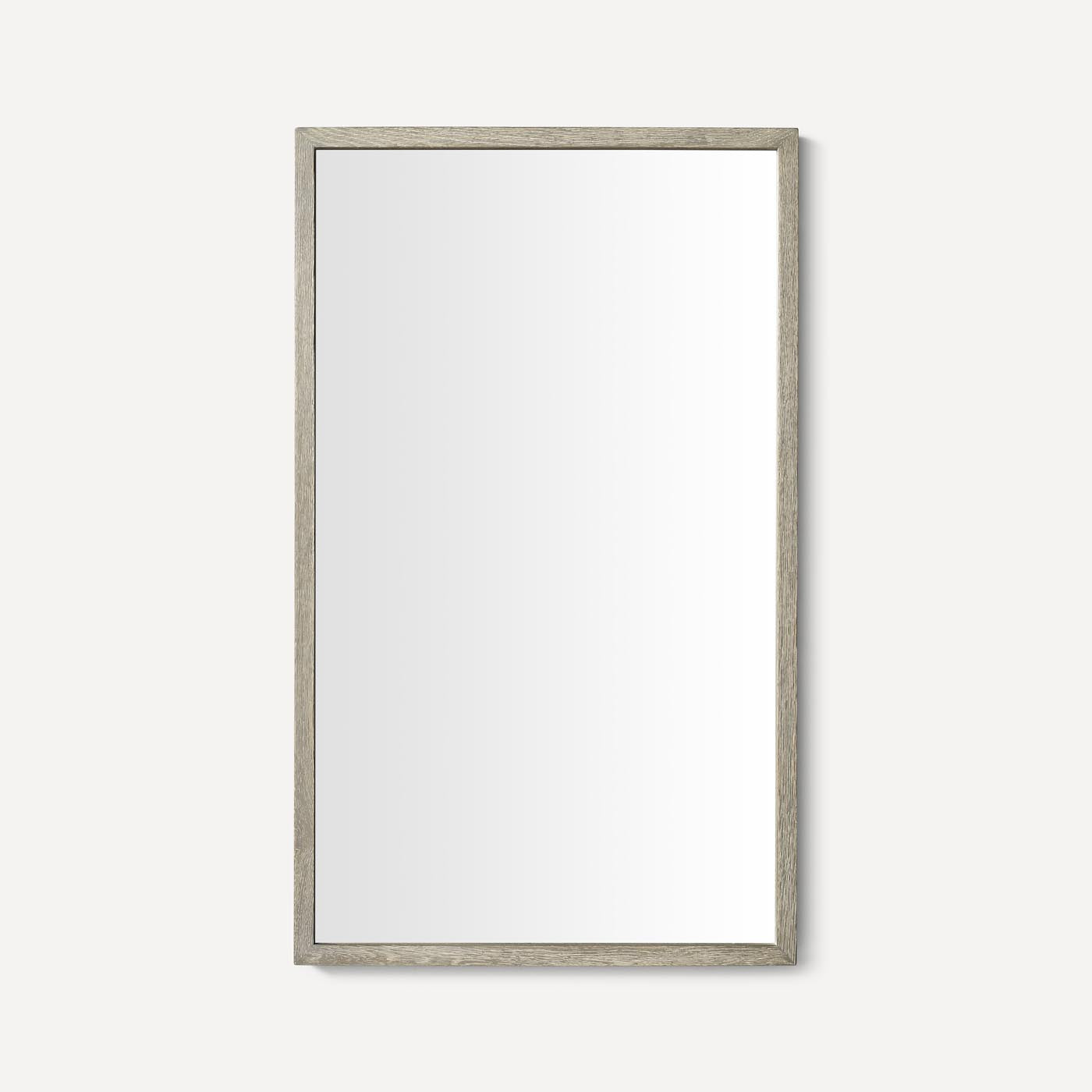 Robern | Thin Framed Wood Mirror 24 x 40 x 1-1/2 in Light Gray Oak