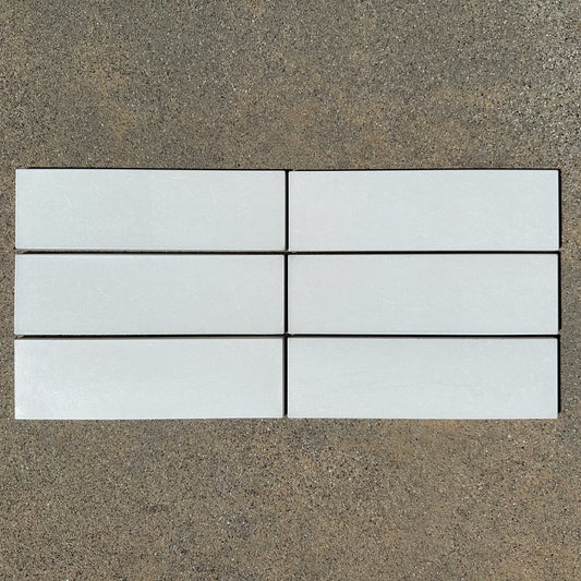 Tesselle | Hudson White 10"x3" Cement Wall Tile