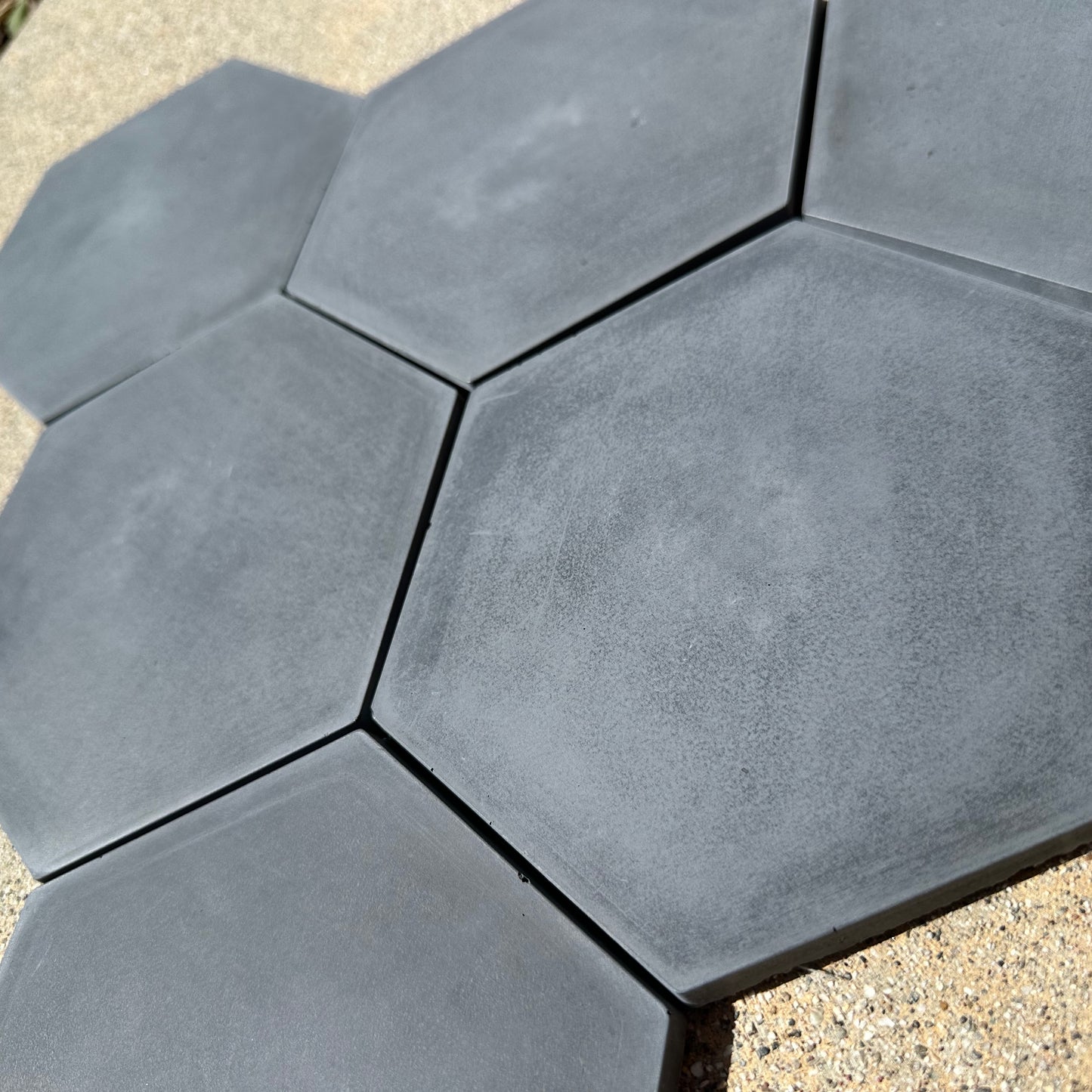 Tesselle | Concord Graphite 7"x6" Hexagonal Cement Wall Tile