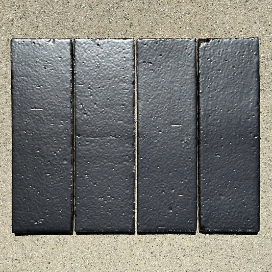 Fireclay Tile | Black Hills Glazed Thin Brick Flats 2.5x8"