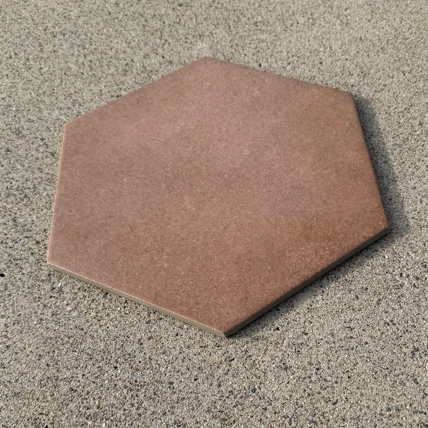 Bedrosians Tile & Stone | Makoto 10" x 11.5" Hexagon Matte Porcelain Tile in Umi Terracotta