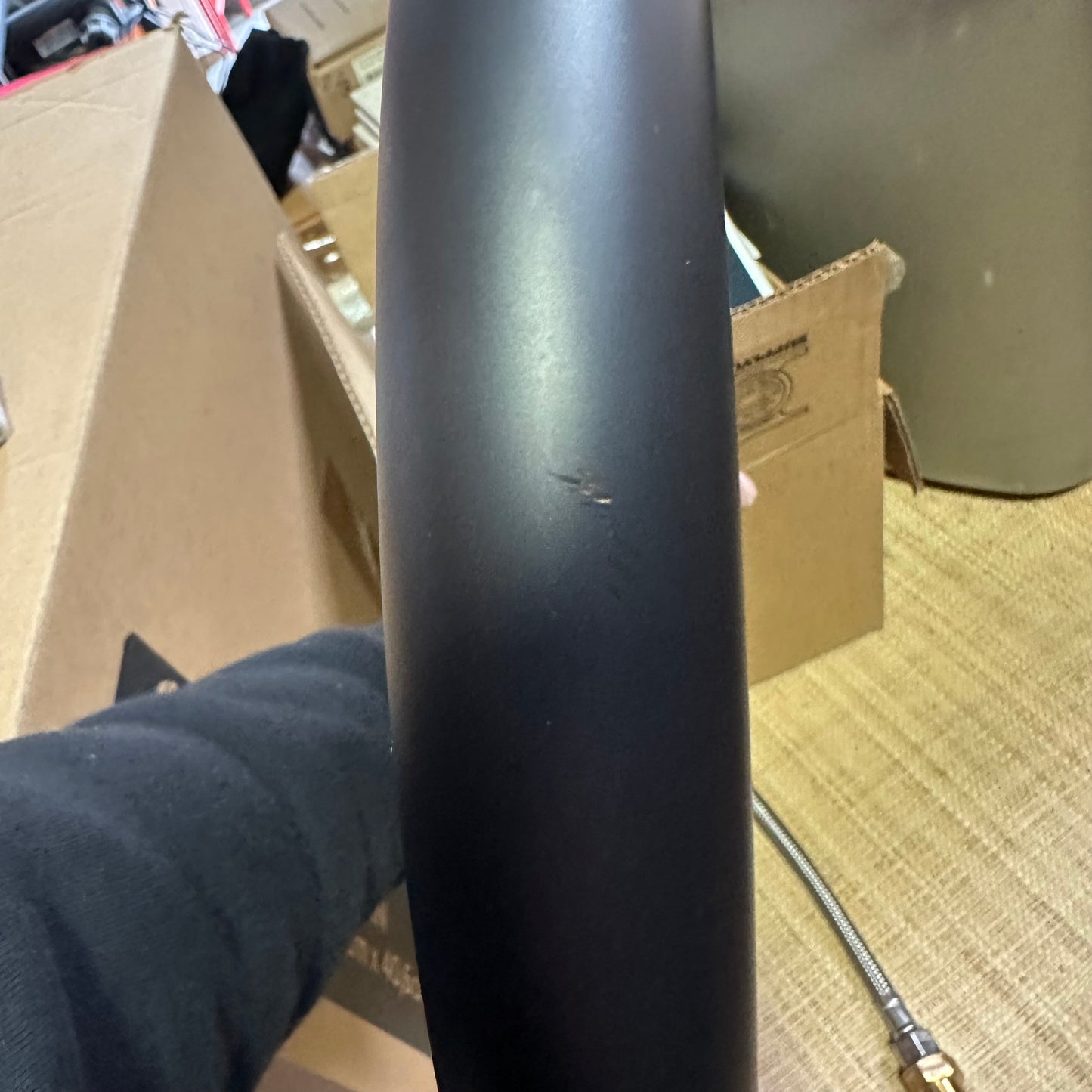 Waterworks | Henry One Hole Gooseneck Integrated Pull Spray Kitchen Faucet in Dark Brass