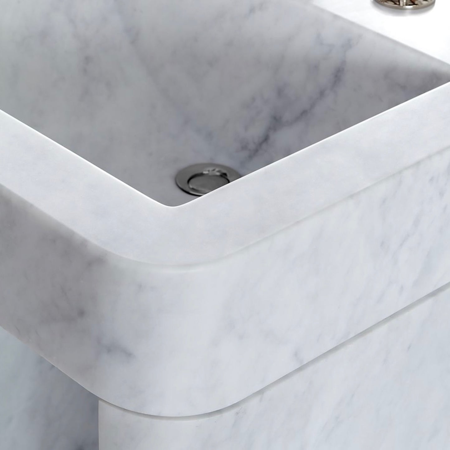 Waterworks | Beekman Marble Two Leg Single Washstand 26" x 21" x 34"