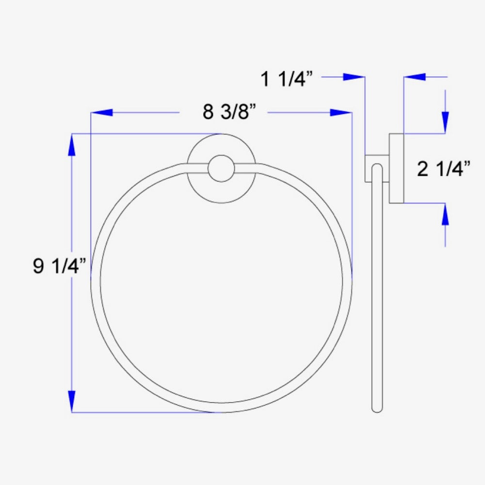 Phylrich | Basic Towel Ring Satin Brass