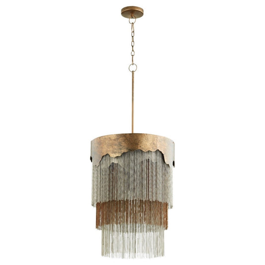 Cyan Design | New World Pendant in Silver And Bronze
