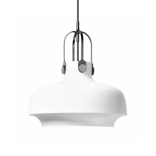 &Tradition | Copenhagen Pendant SC7 in Matte White and Plated Steel