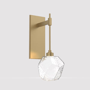 Hammerton Studio | Gem Tempo Wall Sconce in Gilded Brass and Clear Glass