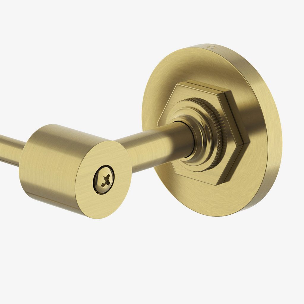 Waterworks | Henry Wall Mounted Swing Arm Paper Holder in Unlacquered Brass