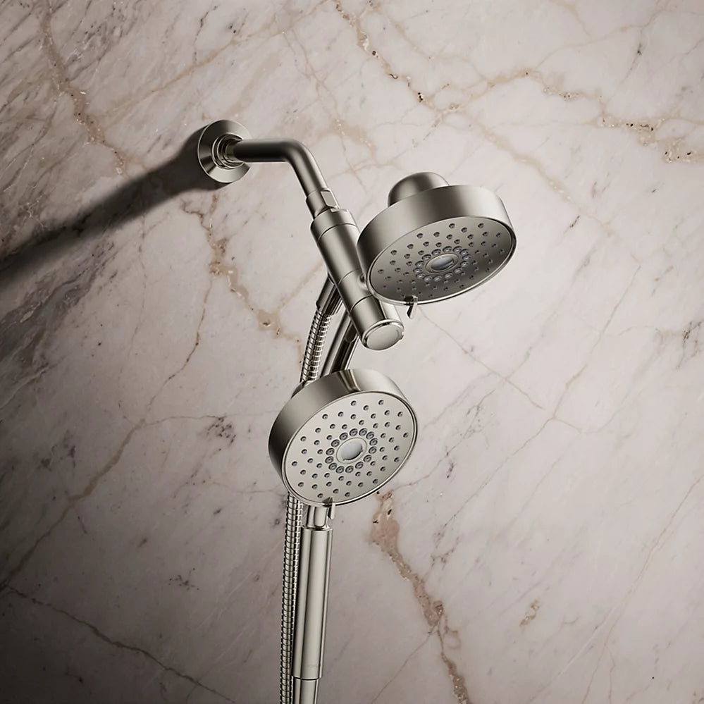 Kohler | Purist 2‑in‑1 Multifunction 2.5 gpm Shower Combo Kit Vibrant Polished Nickel