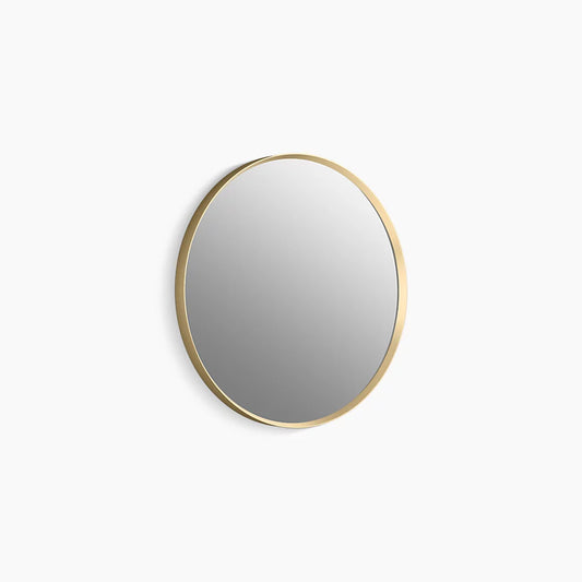 Kohler | Essential 22″ Round Framed Mirror Moderne Brushed Gold