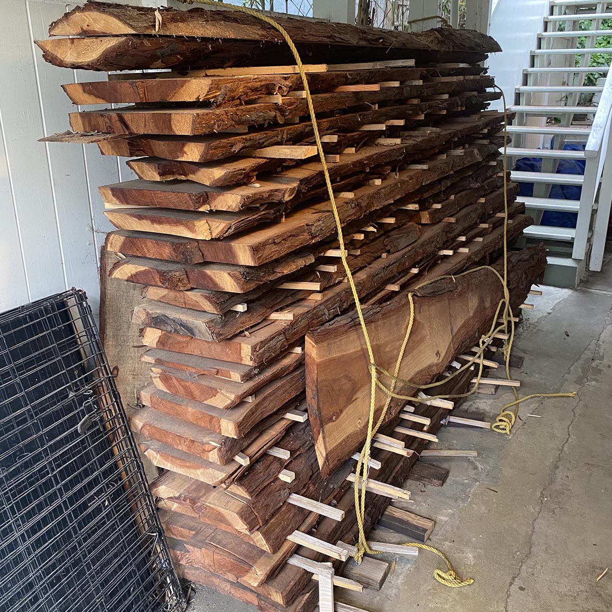 California Redwood Live-Edge Slab / Planks 9 ft x 16 in x 2.5 in Thick