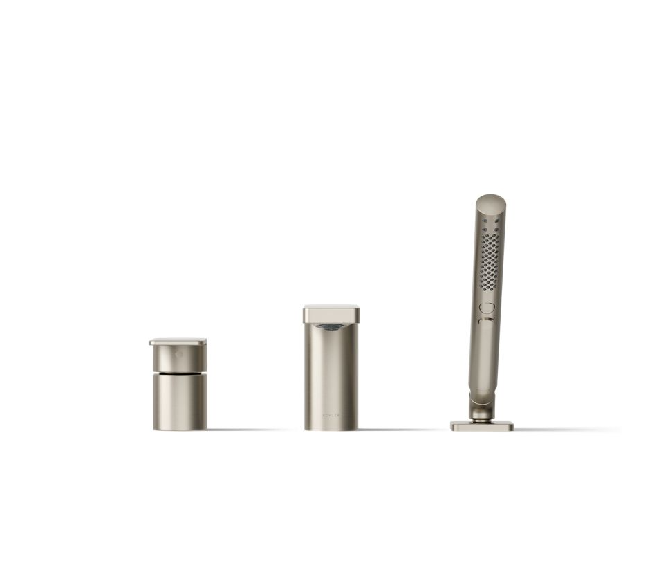 Kohler | Parallel 3 Hole Bath Filler in Vibrant Brushed Nickel