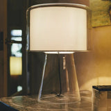 Marset | Large Mercer Table Lamp w Cotton Shade Encased in Blown Glass