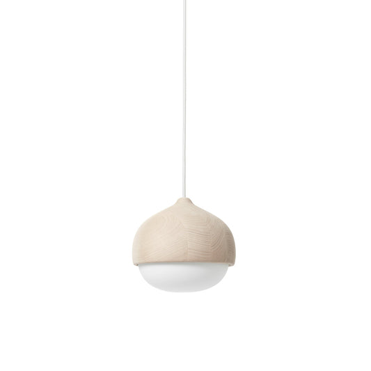 Mater | Terho Pendant Light Natural Matt Lacquered + White Medium 9.4"
