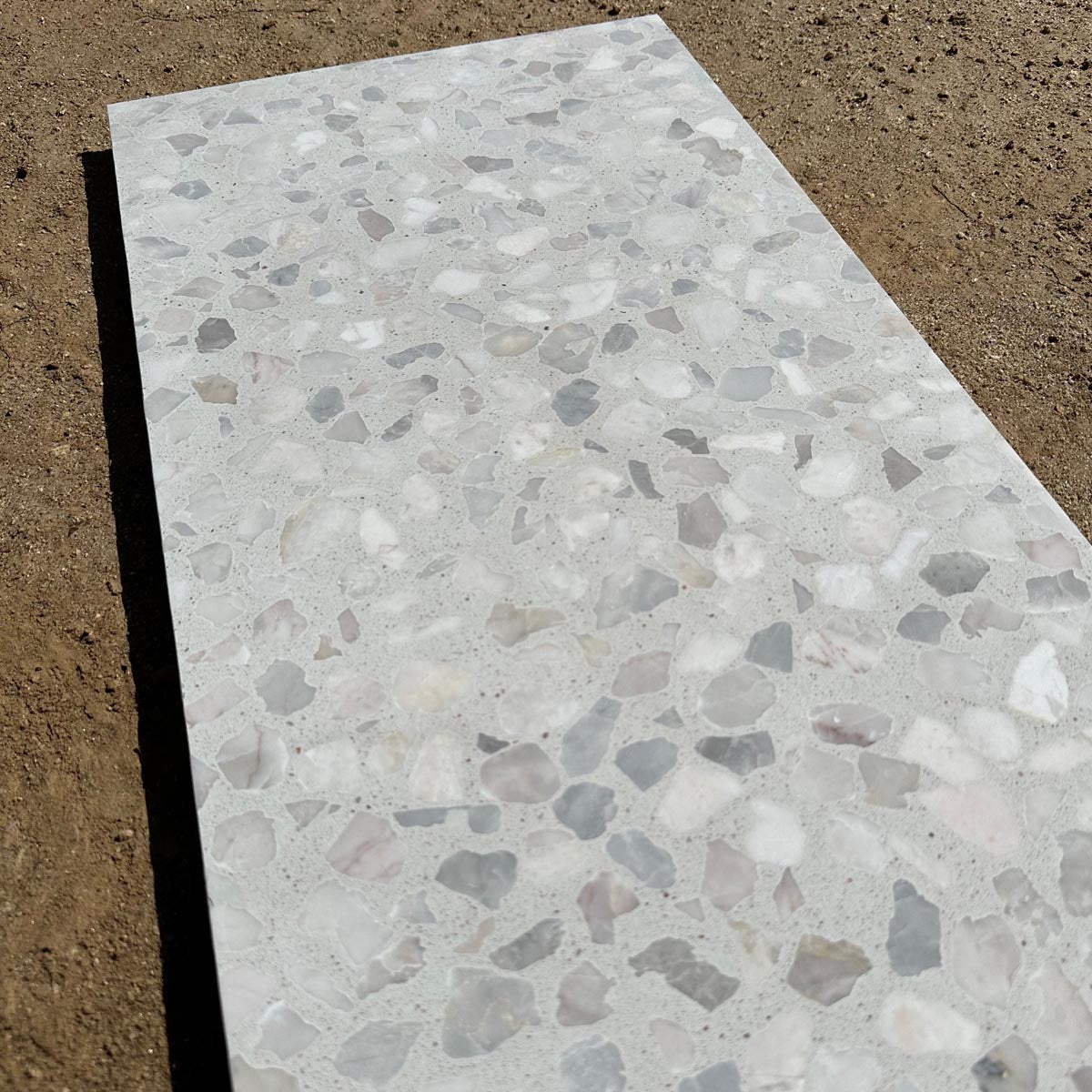 Concrete Collaborative | Venice 12x24 Alabaster Large Marble Chip Terrazzo