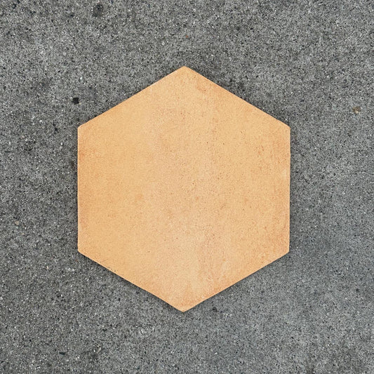 Zia Tile | Hex 8x9 Cotto Tile in Adobe