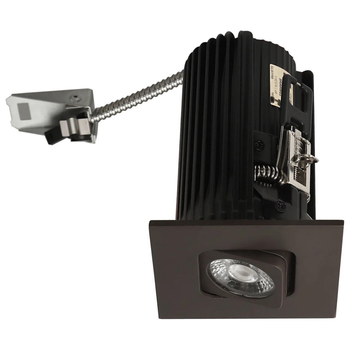 ELCO Lighting | The Teak System 1-1/2" Integrated LED Adjustable Square Recessed Trim - 1100 Lumens 2700 Kelvin