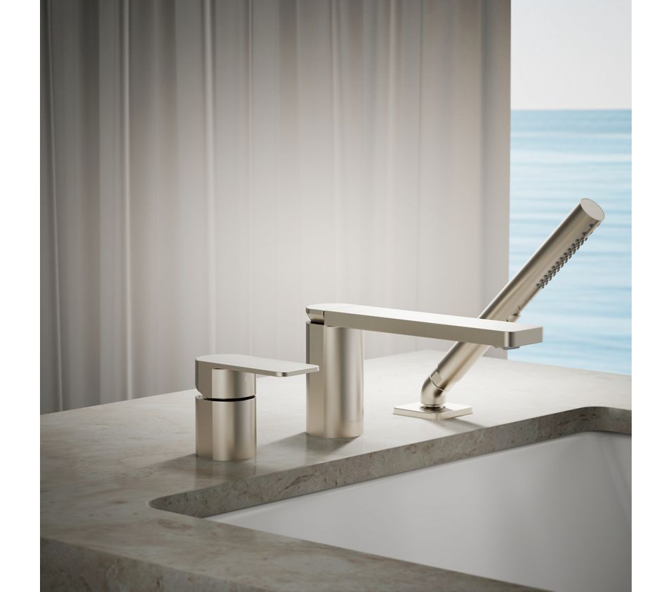 Kohler | Parallel 3 Hole Bath Filler in Vibrant Brushed Nickel