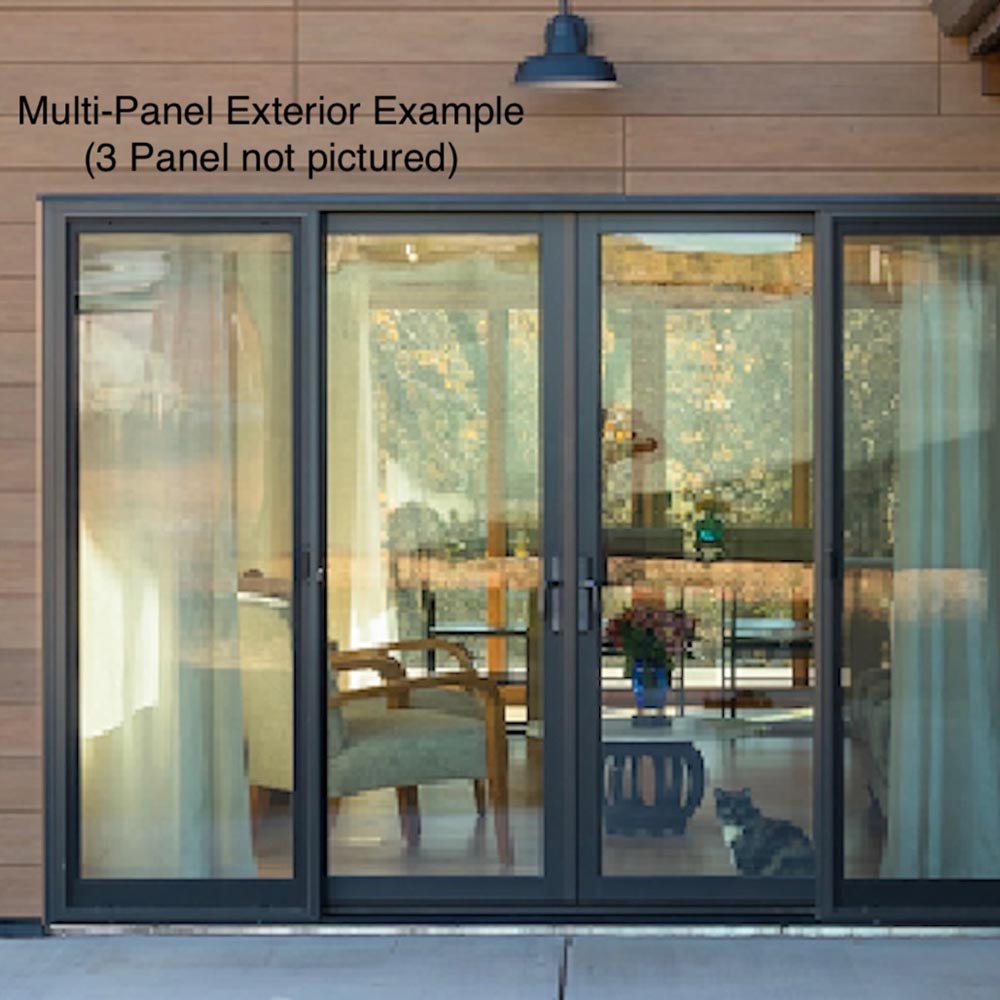 Loewen | 3-Panel Multi-Slide Exterior Door, 102 x 85 OXX. Alum Ext, Fir Interior
