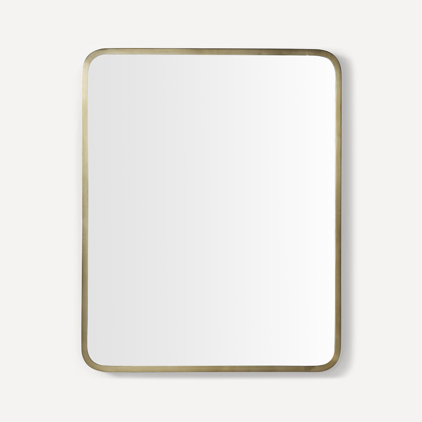 Robern | Round Corner Metal Mirror 24 x 30 x 15/16 in Aged Brass