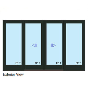Loewen | 7ft x 12ft Sliding French Patio Doors OXXO, Alum Clad Ext, Fir Interior