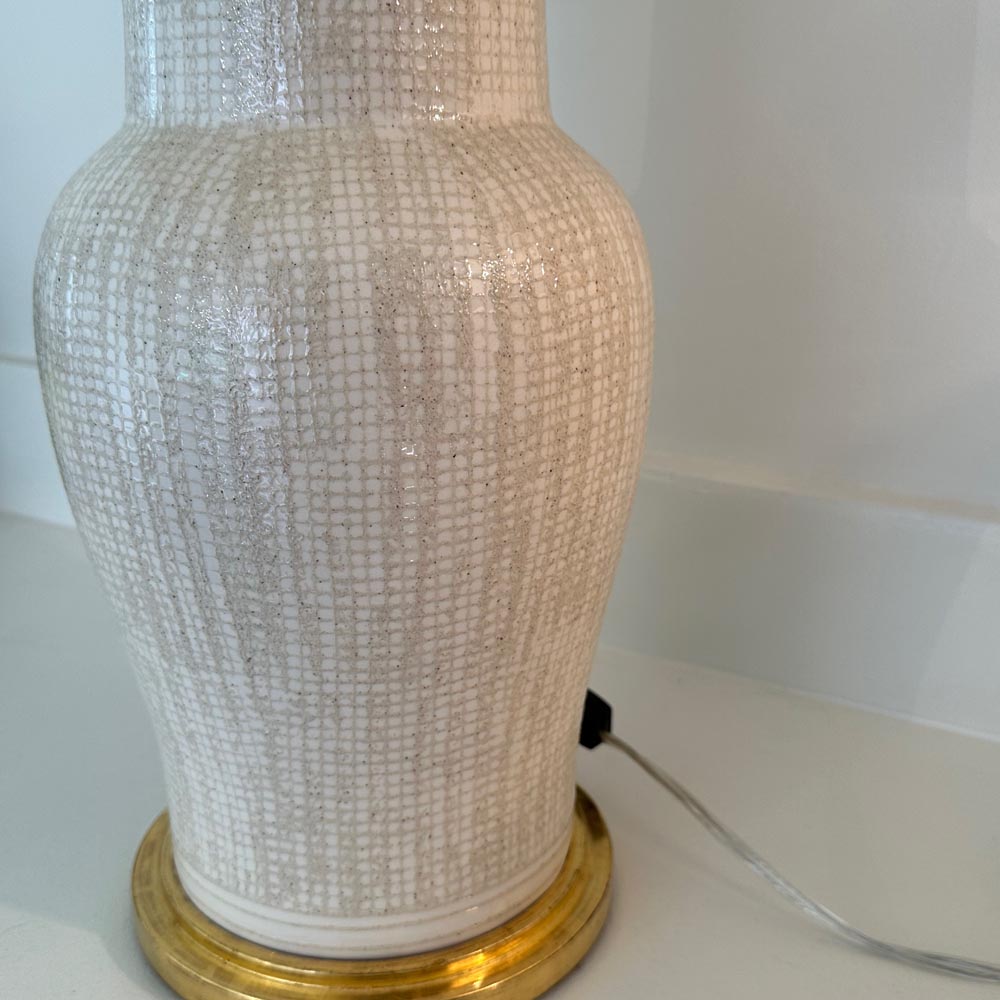 Christopher Spitzmiller | Pair of Lamps with Textured Pattern