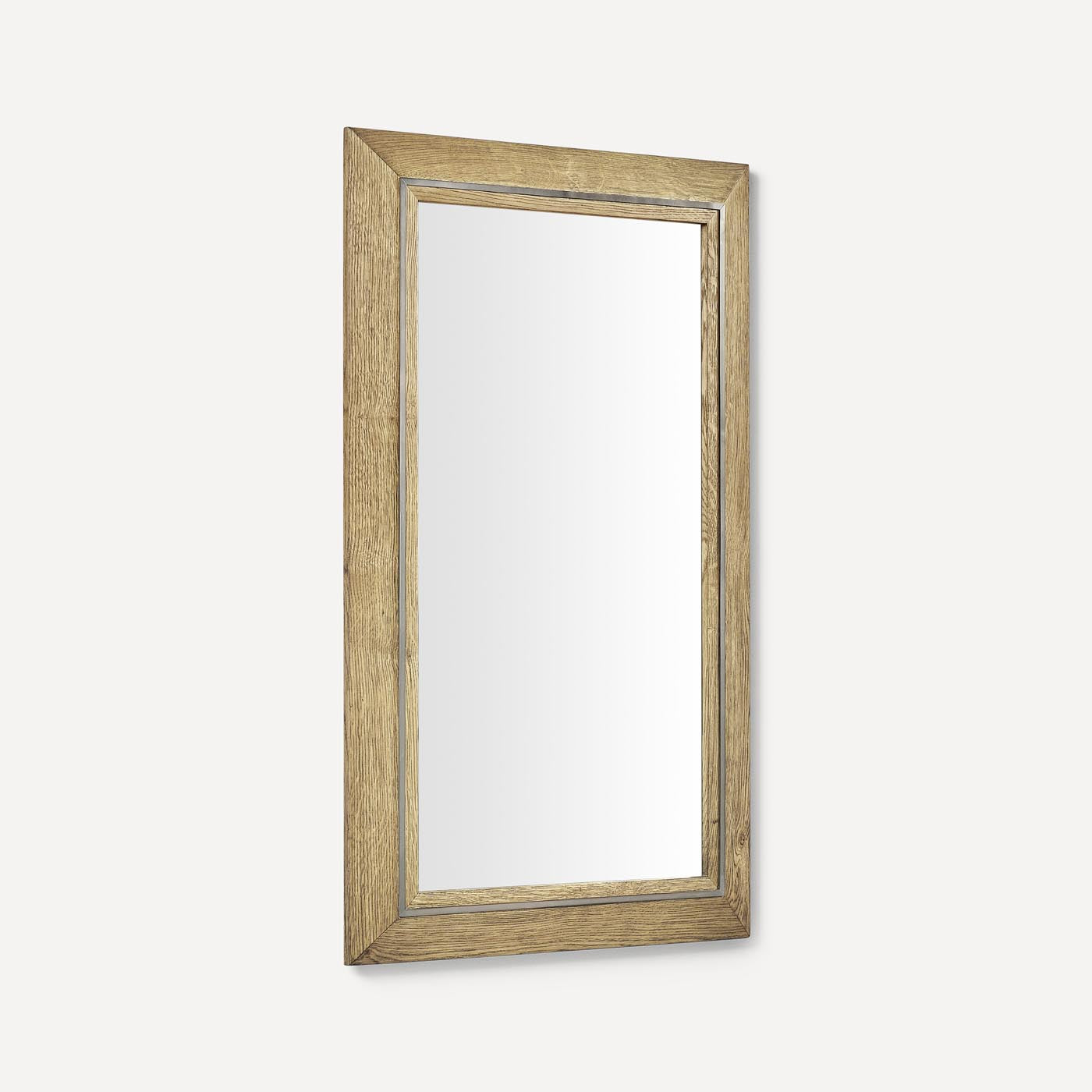 Robern | Wood Mirror w Metal Inlay 24 x 40 x 1-1/2 in Weathered Oak Iron Black