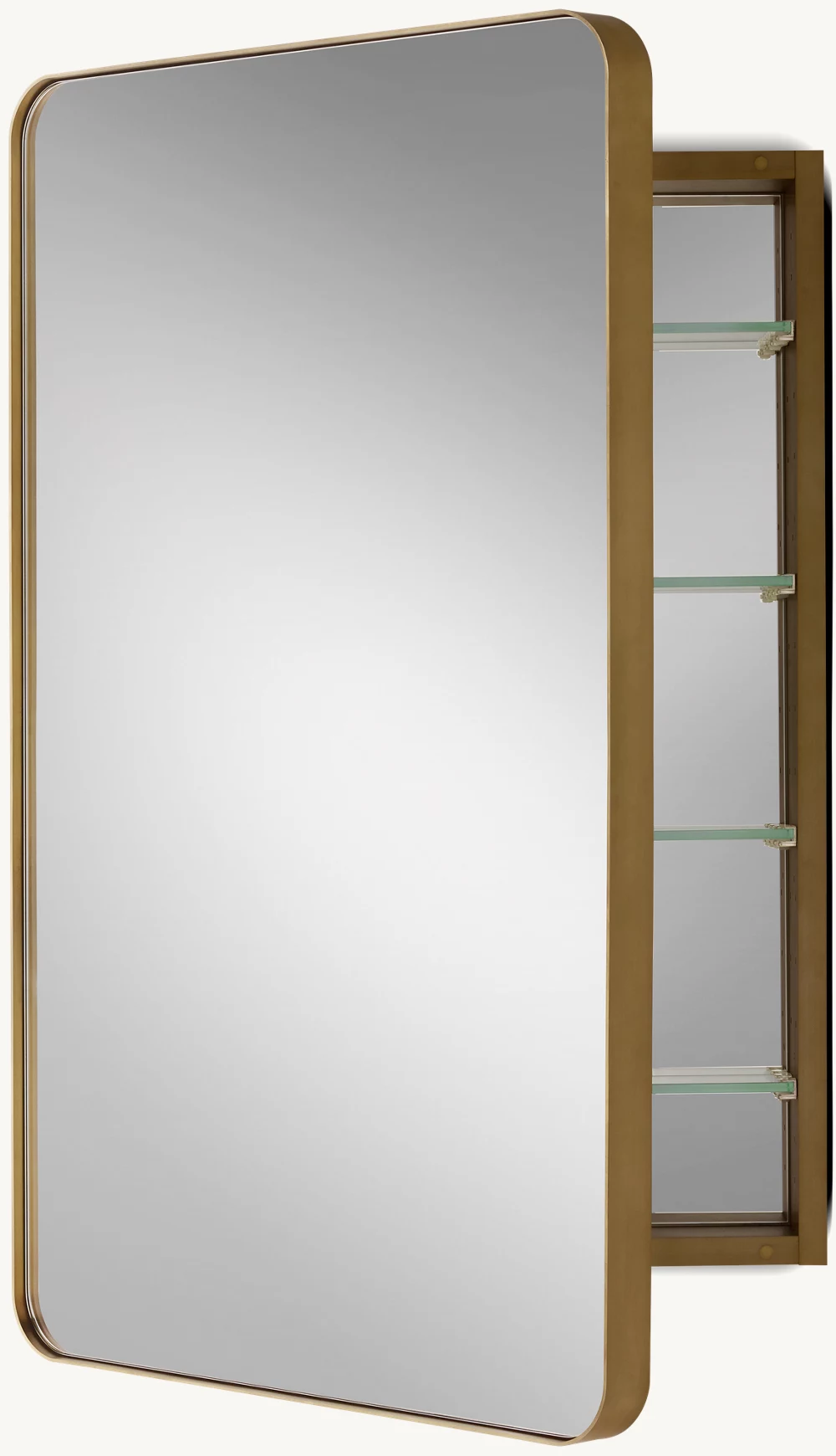 Restoration Hardware | Cameron Inset Medicine Cabinet in Brushed Brass