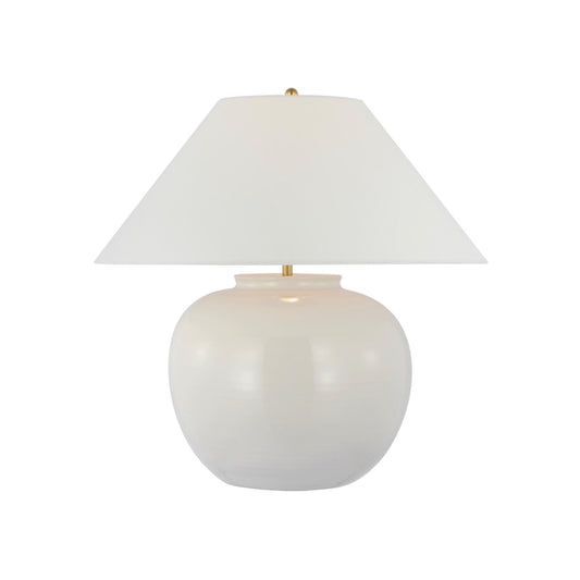 Visual Comfort | Casey Medium Table Lamp by Amber Lewis, Ivory, Linen Shade