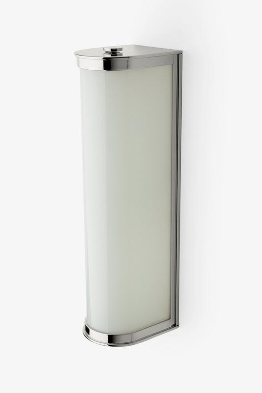 Waterworks | Oriel ll Wall Mounted Single Arm Sconce, Glass Shade, Chrome
