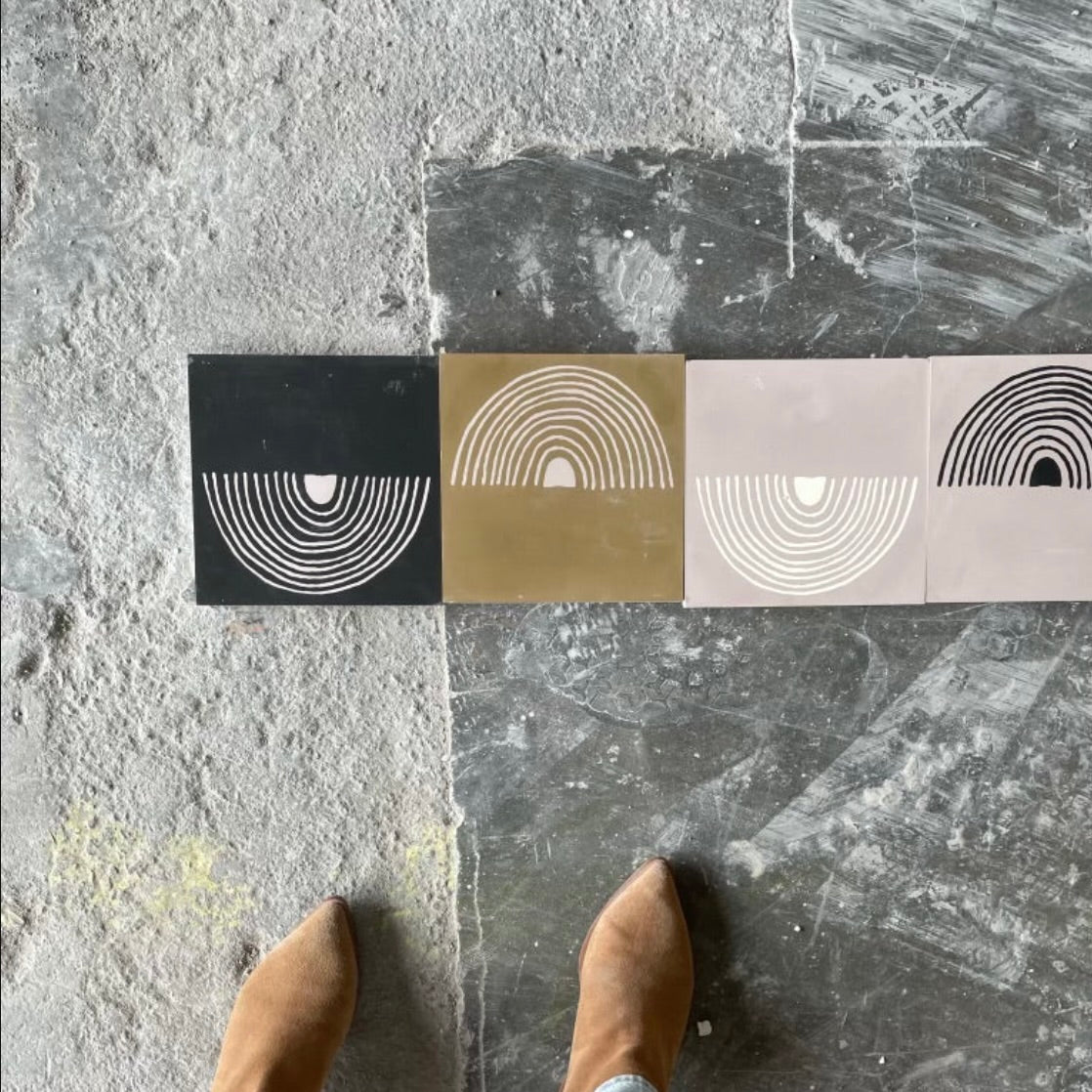 Concrete Collaborative | Strands 8x8 Indio Rainbow in Lilac with Ebony Accent