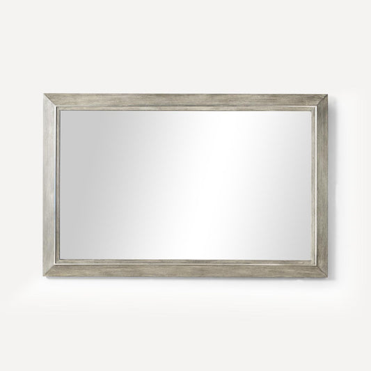 Robern | Craft Series Mirror w Metal Inlay 56 x 36 x 1-1/2 in Lt Gray Oak Brushed Pewter