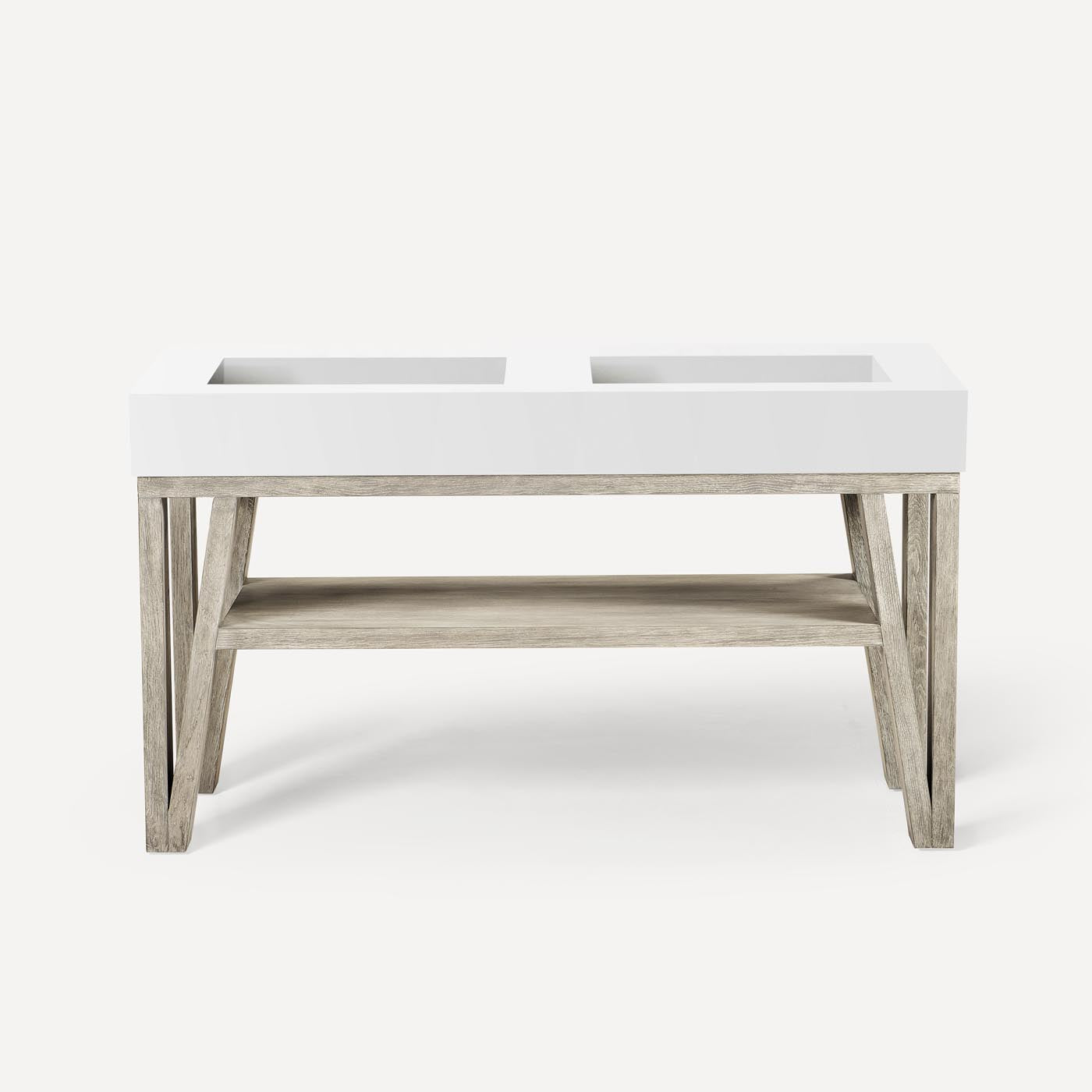 Robern | Bodo Vanity 60 x 34 x 23 in Light Gray Oak No Vanity Top