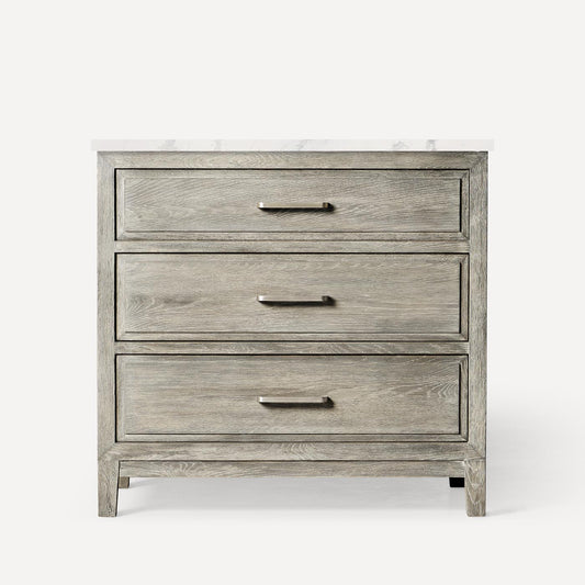 Robern | Chestnut Hill Vanity 36x34x23" Lgt Gray Oak Brush Pewter No Top