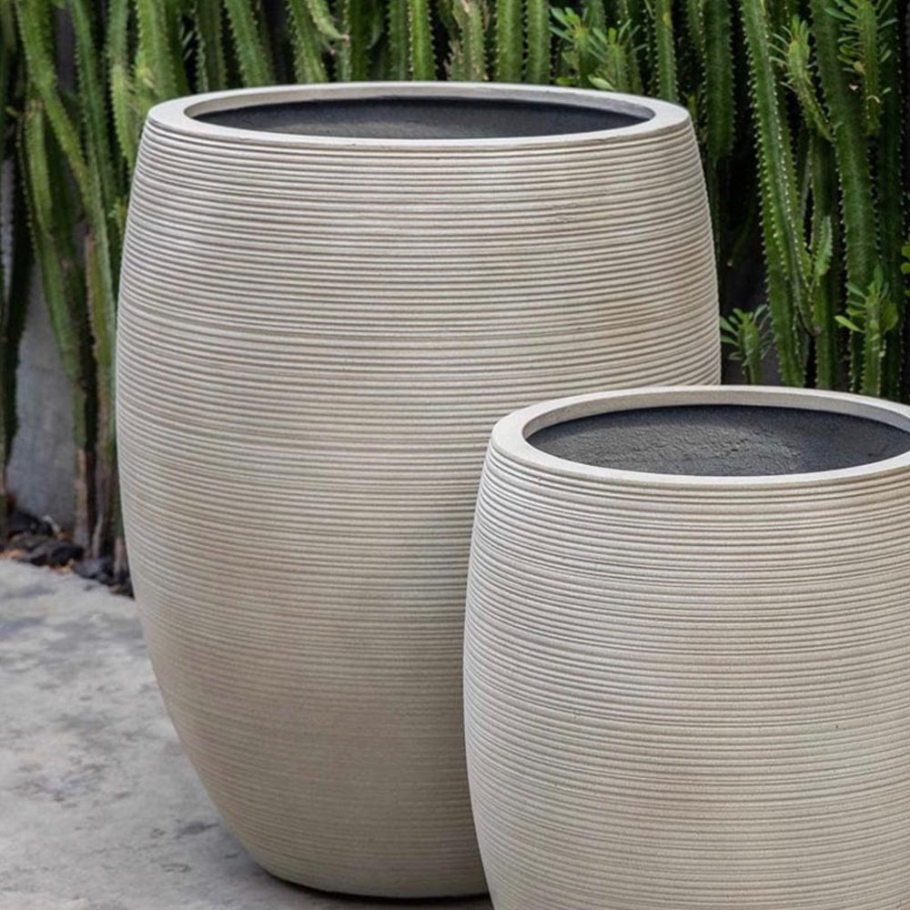 Campania International | Haley Planter in Ivory Lite, Large Size