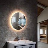 Eurofase Lighting | 24" Circular Flat Frameless Wall Mounted Bathroom Mirror with Touch Switch