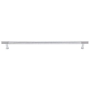 Vesta | 12" Centers Knurled Bar Pull in Polished Chrome