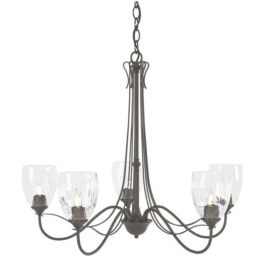 Hubbardton Forge | Trellis 5 Arm Chandelier in Dark Smoke